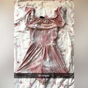 Kids Pink Romper Flowy Top